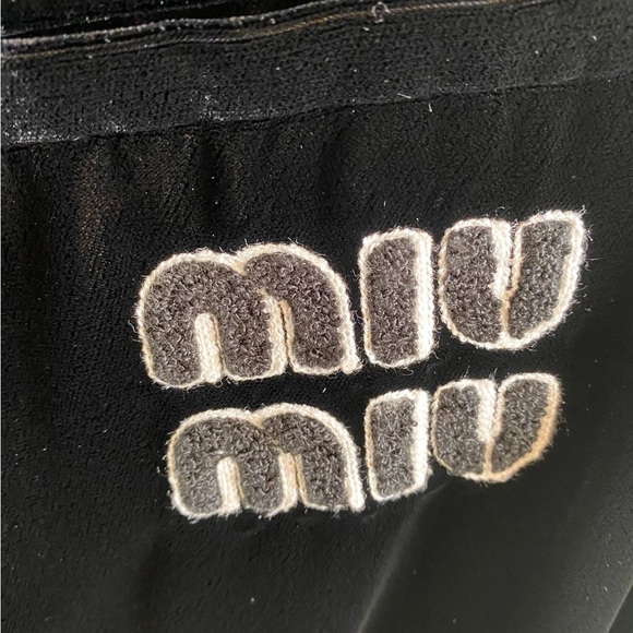 🚩steal authentic Miu Miu Black Textured Pants - Picture 3 of 6